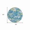 Homeroots 8' Denim Blue And Olive Green Round Abstract Washable Indoor Outdoor Area Rug 609596 - alternate 2