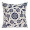 Homeroots 22" Beige and Indigo Floral Cotton Throw Pillow With Embroidery 529230 - alternate 2