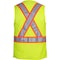 Reflective Apparel ANSI Type R Class 2 Seven Pocket Mesh Breakaway Vest with X-Back 505SX-LM-6X - alternate 2