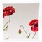 Homeroots Red and White Six Piece Square Floral Bone China Service For Six Dinner Plate Set 483515 - alternate 4