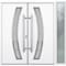 Vdomdoors Steel Double Doors Deux 6500 White Sidelight Exterior Window Stainless Inserts Single Modern Painte DEUX6500DEXD-WS-RH-W72+16 x H80 - alternate 1