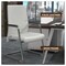 Leisuremod Aleen Office Chair in Upholstered Leather and Iron Frame, White AGO19WL - alternate 3