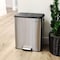 Elama 60L 2 Compartment Large 8 Gal Split Stainless Steel Step Trash Bin with Slow Close Mechanism EL-H31R-60L - alternate 3