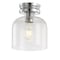 Jonathan Y Domenic 7.75" Metal/Seeded Glass LED Flush Mount, Chrome JYL7442B - alternate 1