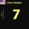 Aacc Self-Adhesive Vinyl Number: 7, Size: 16 cm. Color: Yellow Font: Anders, 1 sticker AACC-Anders-N7-Yellow-M16x1 - alternate 1