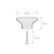 Richelieu 1 23/32-inch (44 mm) x 29/32-inch (23 mm) Chrome Contemporary Cabinet Knob BP734544140 - alternate 3