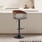 Armen Living Larisa Adjustable Walnut Wood Bar Stool in Gray Faux Leather with Black Metal LCLABAWAGRY - alternate 3