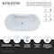 Kingston Brass 55" Acrylic Oval Double Ended Freestanding Tub with Drain, Glossy White/Matte Black VT7DE552823C420 - alternate 2