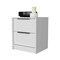 Homeroots 19" White Wood Two Drawer Nightstand 534903 - alternate 1