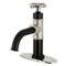 Kingston Brass One-Handle 1-Hole Bathroom Faucet with Deck Plate and Push Pop-Up Drain KSD2826CG - alternate 1