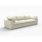 Homeroots Khaki Linen Blend Modular Rectangular Three Piece Sectional 714575 - alternate 2