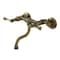Kingston Brass Double-Handle Wall Mount Bathroom Faucet, Antique Brass KS2113BL - alternate 1