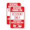 Signmission Parking Lot Sign Reserved Parking for Residents Only Un, 18'' X 24'', Heavy Gauge Aluminum, 2PK A-1824-2PACK-23417 - alternate 1