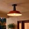 Jonathan Y Camila 14" 1-Light Classic Industrial Indoor/Outdoor Iron LED Semi Flush Mount, Red/White JYL7617E - alternate 2