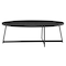 Homeroots 47" Black Wood And Metal Oval Frame Coffee Table 370465 - alternate 3
