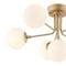 Jonathan Y Olivier Parisian 24" 6-Light Globe Modern Industrial Iron Bistro LED Semi Flush Mount, Gold JYL9542A - alternate 2