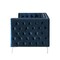 Homeroots 84" Navy Blue Velvet Sofa With Silver Legs 543946 - alternate 2