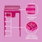 Lockermate Adjust-A-Shelf Locker Shelf & Organizer, Extends to Fit Your Locker, Includes Storage Drawer, Pink 5025-FCH - alternate 3
