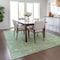 Homeroots 8' X 10' Mint Green Blue And Beige Abstract Washable Indoor Outdoor Area Rug 602572 - alternate 2
