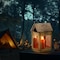 Kings County Tools Candle Lamp Vintage Style Folding Brass Camping Lantern w/ Hanging Handle Collapsible Portable Lamp GW83R02-01 - alternate 4