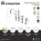 Kingston Brass Bridge Kitchen Faucet with Brass Sprayer, Brushed Brass KS1277TXBS - alternate 2