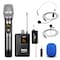 Pyle Pyle UHF Wireless Microphone System Kit - Portable Professional Cordless Mic Set, Lavalier, Headset PDWMU114 - alternate 1
