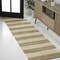 Jonathan Y Jayden Rustic Farmhouse Woven Jute Stripe Natural/Bleach 2 ft. x 8 ft. Runner Rug NRF202C-28 - alternate 1