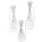 Fabulaxe Marble Resin Candle Holders - Pack of 18 Gray Decorative Taper Candlesticks for Home Decor,  QI004063.GY.6 - alternate 2