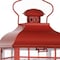 Homeroots Set of Three Red Geometric Glass And Metal Floor Lantern Candle Holders, 3PK 516434 - alternate 2
