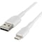 Belkin Boost Up Charge Usb A To Apple Lightning Cable 10ft, White CAA001BT3MWH - alternate 2