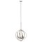 Homeroots Nickel Sphere Iron Ceiling Light With Clear Shades 651702 - alternate 1