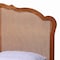 Baxton Studio Aithan Mid-Century Walnut Brown Wood and Rattan King Size Platform Bed 247-12667-9409-ZORO - alternate 2