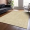 Homeroots 5' X 8' Wheat And Ivory Geometric Washable Indoor Outdoor Area Rug 600787 - alternate 3