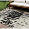 Homeroots 9' X 12' Black And Ivory Abstract Washable Indoor Outdoor Area Rug 612639 - alternate 1