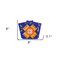 Homeroots 8" x 8" Blue and Gold Celestial Mosaic Peel and Stick Removable Tiles 400445 - alternate 2