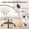 Yssoa HealSmart Small Office Desk Chair with Wheels, Armless Desk Chair with Lumbar Support, PU Leather L 3A88FNCHAIRDESKWHT01 - alternate 2