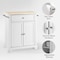 Crosley Alexandria Wood Top Portable Kitchen Island/Cart KF30021AWH - alternate 3