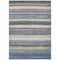 Homeroots 5' X 8' Denim Blue Beige And Taupe Striped Washable Indoor Outdoor Area Rug 618257 - alternate 3