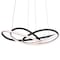 Jonathan Y Alexia 25" Abstract Integrated LED Metal Adjustable Pendant, Black JYL7219A - alternate 3
