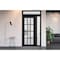 Vdomdoors Front Exterior Prehung FiberGlass Door Frosted Glass / Manux 8312 Matte Black / Sidelight and Trans MANUX8312EXD-BLK-W36+16 x H80+16-LH - alternate 1