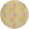 Homeroots 8' Lime Green Pink And Ivory Round Floral Medallion Washable Indoor Outdoor Area Rug 614601 - alternate 2