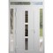 Vdomdoors Front Exterior Prehung Metal-Plastic Door Frosted Glass / MANUX 8112 White Silk / Office Commercial MANUX8112EXD-WS-W14+32+14-H80+16-RH-I - alternate 1