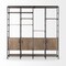 Homeroots 90" Brown Metal and Wood Bookcase 380592 - alternate 1