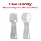 Smarty Had A Party Clear Disposable Plastic Mini Flatware Set - Dessert Spoons and Dessert Forks (960 Guests), 1920PK 790-CLCS-CASE - alternate 3