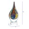 Homeroots 13" Blue and Yellow Murano Glass Modern Abstract Tabletop Sculpture 376083 - alternate 2