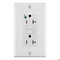 Leviton Recept, Wht, 20 A, GFCI, 2P3W, Back; Side, 1PK GFNT2-HGW - alternate 1