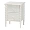 Baxton Studio Malinda Classic White Wood 2-Drawer End Table with Spindle Legs 253-14064-ZORO - alternate 1