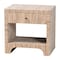 Bali & Pari Julia Bohemian Woven Natural Grasscloth Raffia 1-Drawer Nightstand 254-14036-ZORO - alternate 1