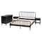 Baxton Studio Braith Farmhouse Black Spindle Wood Queen Size 4-Piece Bedroom Set with Two Nightstands 258-14204-14248-14208-14208-ZORO - alternate 3