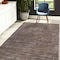 Homeroots 2' X 3' Brown and Ivory Striped Stain Resistant Indoor Outdoor Area Rug 531653 - alternate 3